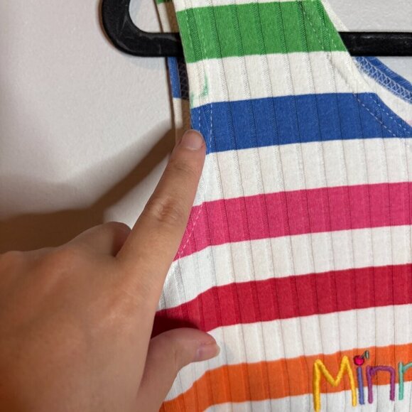 Vintage 1990's colorful striped Minnie Mouse dress - Picture 4 of 7